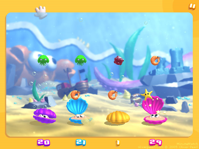 Screenshot du jeu MinuteMatch - Mini-jeu des coquillages